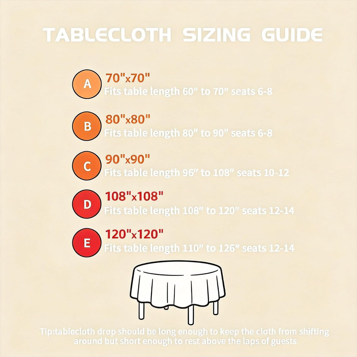 100% Yarn-Dyed Linen Round Tablecloth 70Inches for Dinners, Parties, Easter, ...