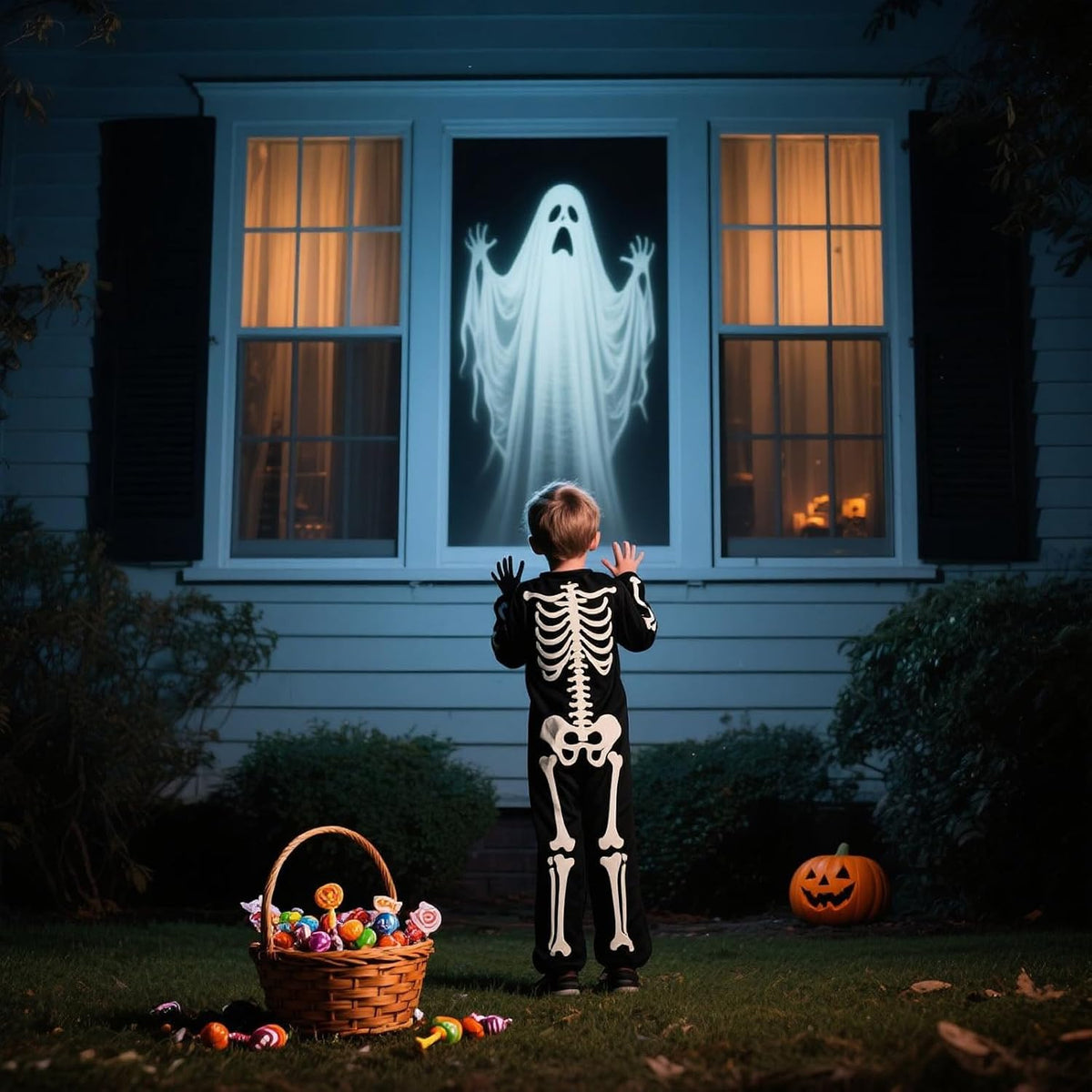 AAJK 120in Halloween Holographic Window Rear Projector Screen