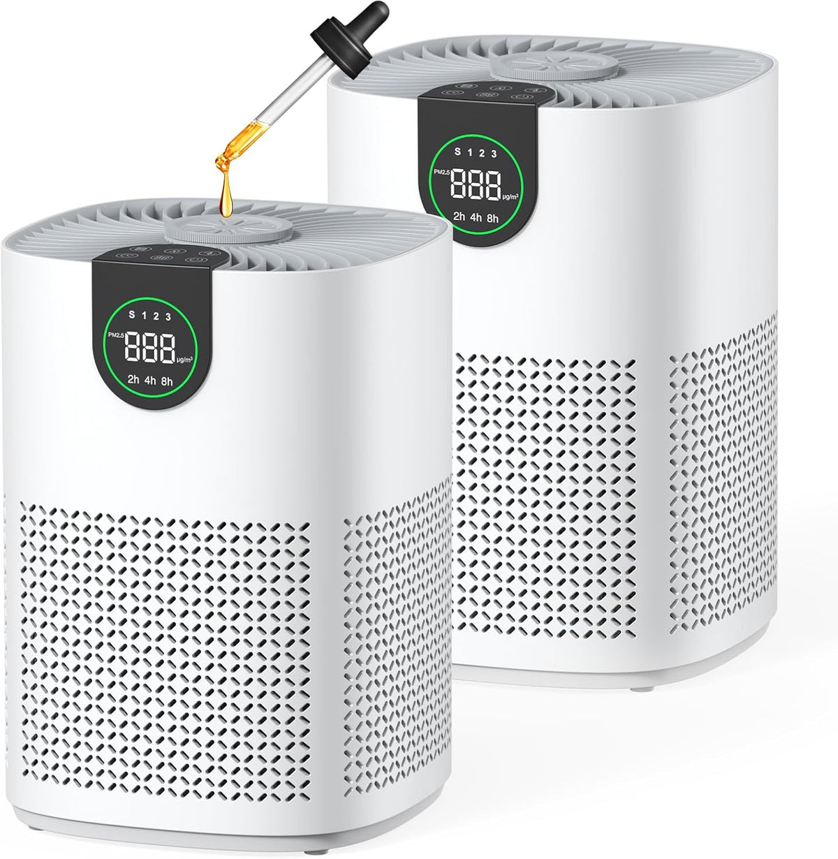 VEWIOR 2 Pack Air Purifiers with Washable Filter for Home Up to 1200ftยฒ