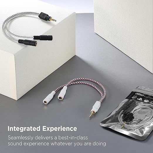 DUKABEL Headphone Splitter, Knitted 3.5mm Audio Splitter TRS 3-Pole Aux - Image 8