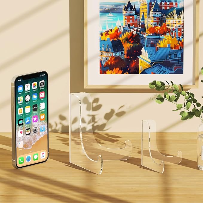 Dooiclear 5 Pack Acrylic Display Stand, Plate Stand - Image 8