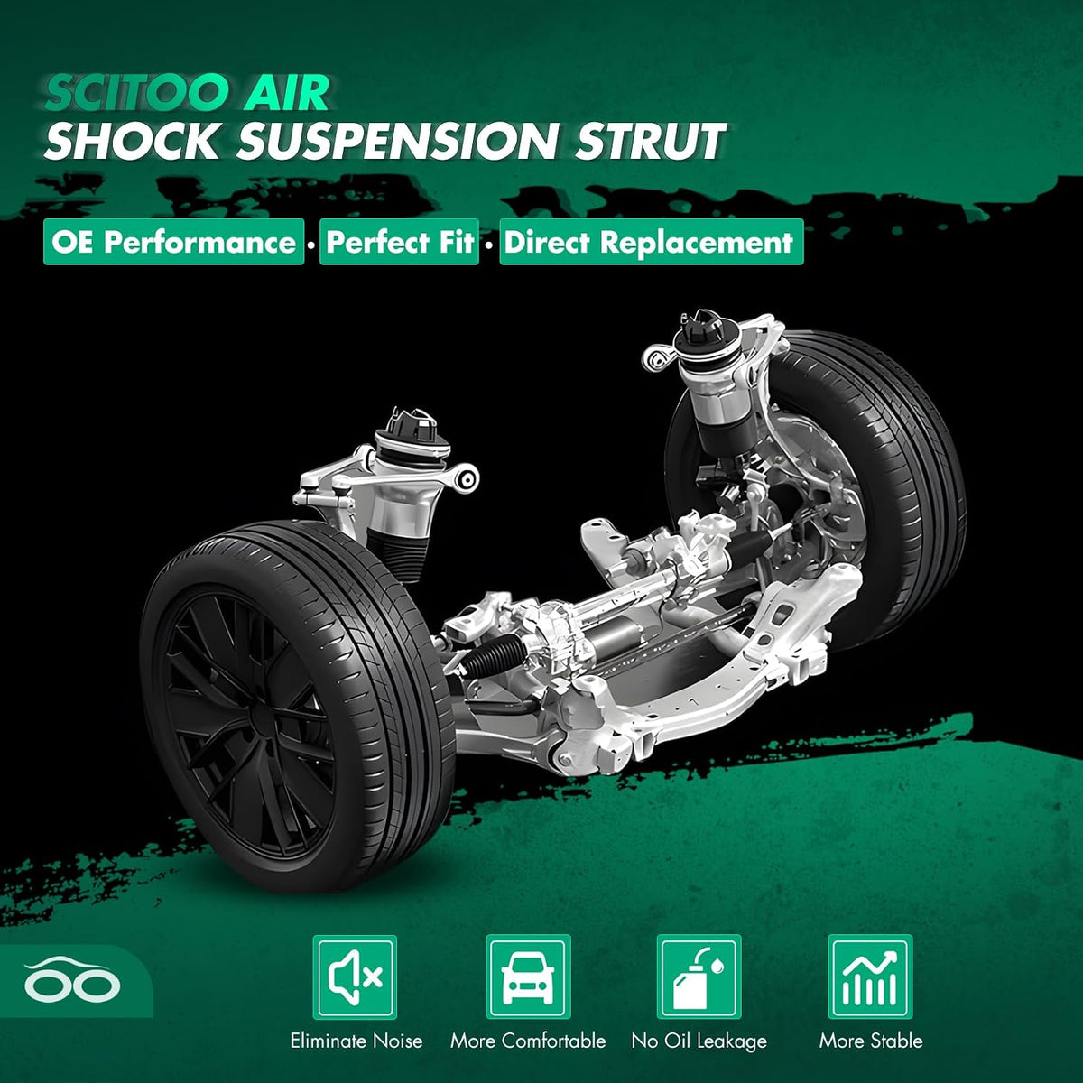 SCITOO Air Suspension Air Compressor Pump Compatible with Cadillac 2002-06