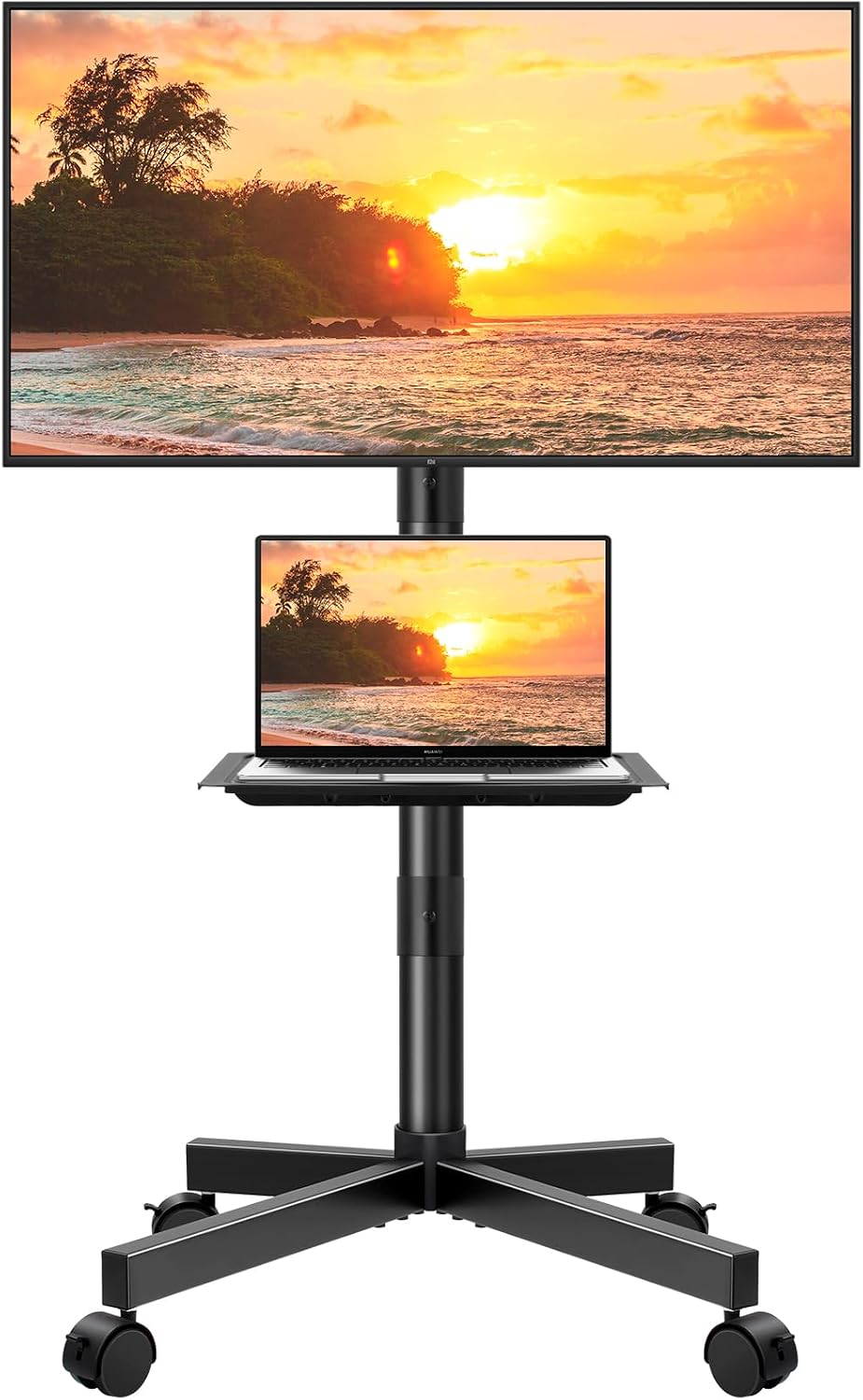 KKTONER Mobile TV Cart for 23 to 65 inch LCD LED Flat Screen/Curved TVs Floor...
