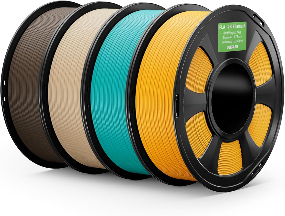 PLA+ 2.0 Filament 4KG Sunflower Yellow/Turquoise/Beige/Brown