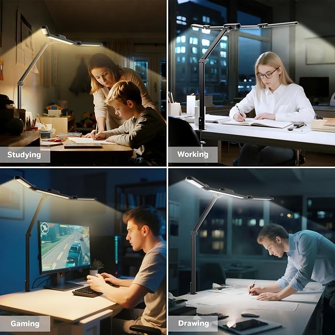 Honeywell Wide Desk Lamp with Clamp - Image 7