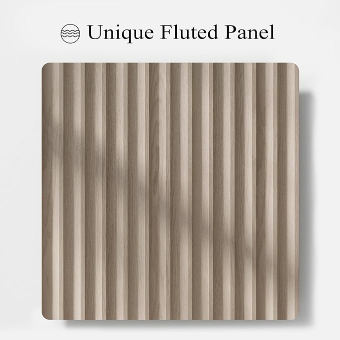 Fluted Shoe Cabinet, 25 Pair Shoe Storage Organizer Cabinet, Mid-Century Wooden - Image 7