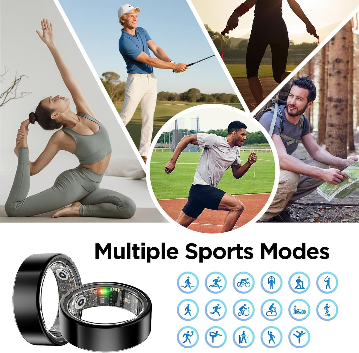 BENIO Gen2 Smart Ring for Women Men Sleep Health Fitness Tracker