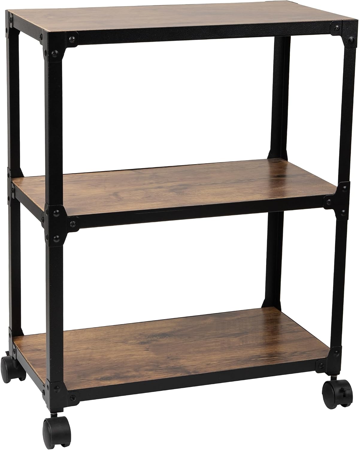 Mind Reader 3 Tier Multipurpose Rolling Cart, Home Storage, Bar Cart, Microwa...