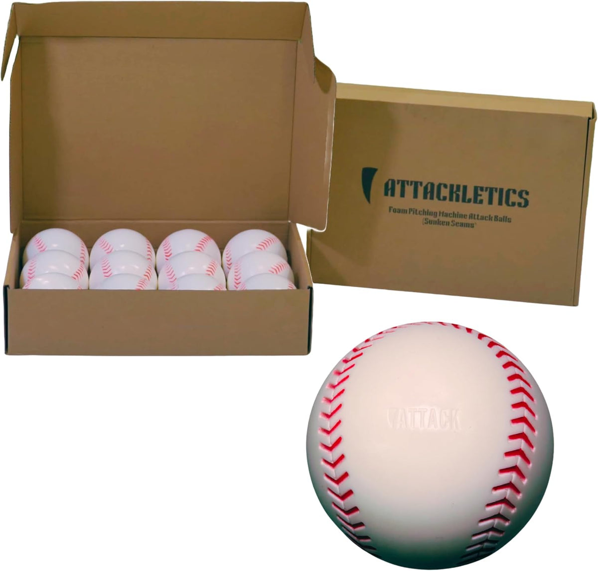 Foam Pitching Machine Attack Baseballs. Embedded Seams for Consistent Flight ...