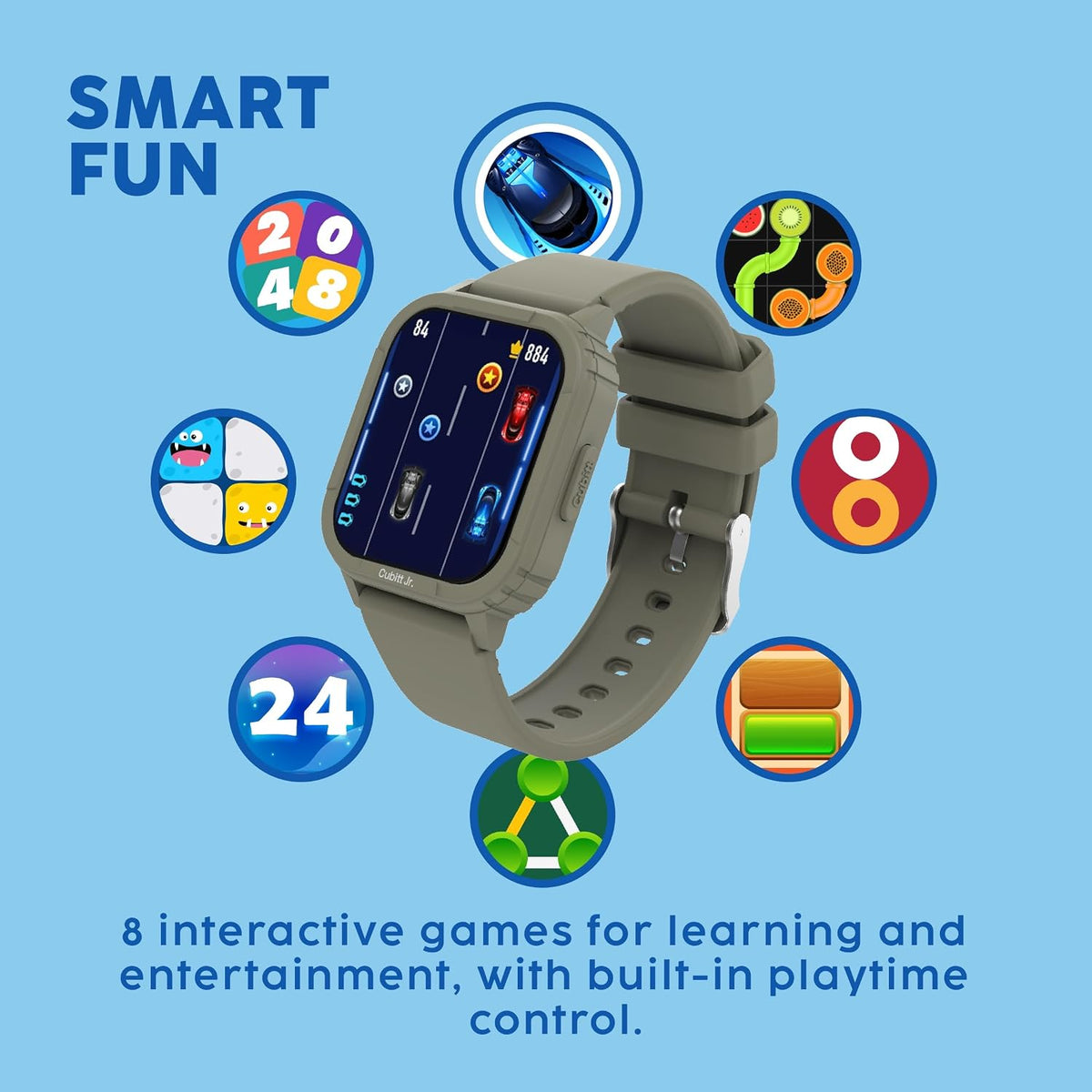 Cubitt Jr. Smartwatch Fitness Tracker, 1.75" AMOLED โ Forest Green