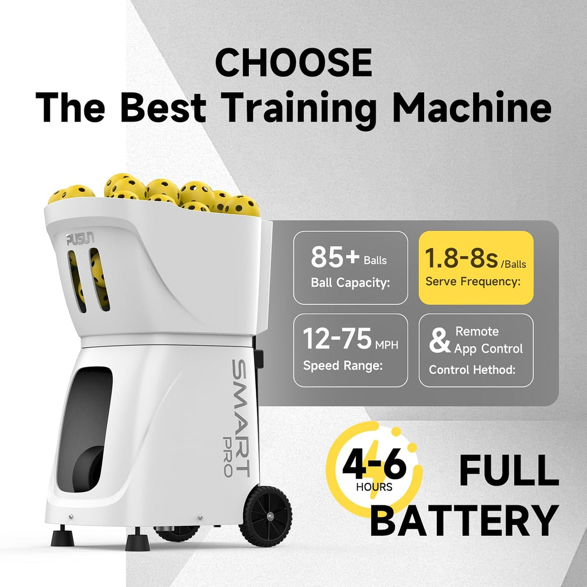 Pickleball Machine-PUSUN Launcher for Professional Training | App& Remote...