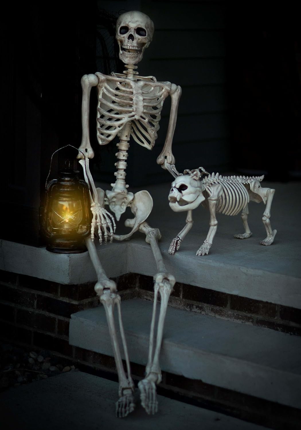 Crazy Bonez Original Pose-N-Stay Halloween Skeleton, 5 FT โ Life-Size