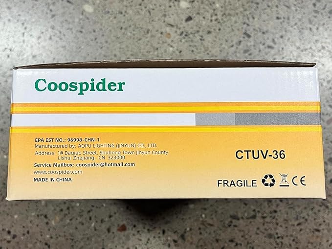 COOSPIDER UV 36Watts UV Sanitizer Lamp 2pack 72w - Image 9
