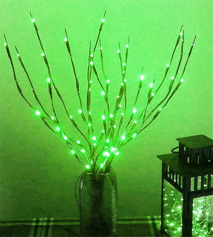 MENCH Branch Lights,6 Pcs Twig Light USB&Battery Powered 8 Flashing Modes...