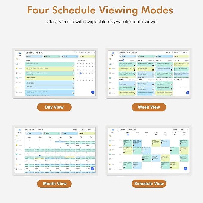 32" Digital Calendar Digital Frame - Image 9