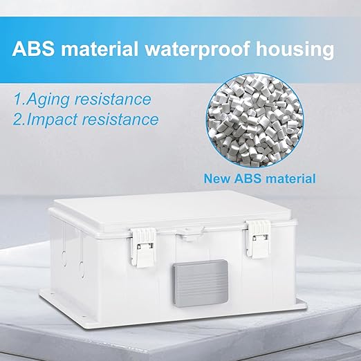 Outdoor Waterproof Electrical Junction Box, ABS Water Resistant Enclosure - Image 7