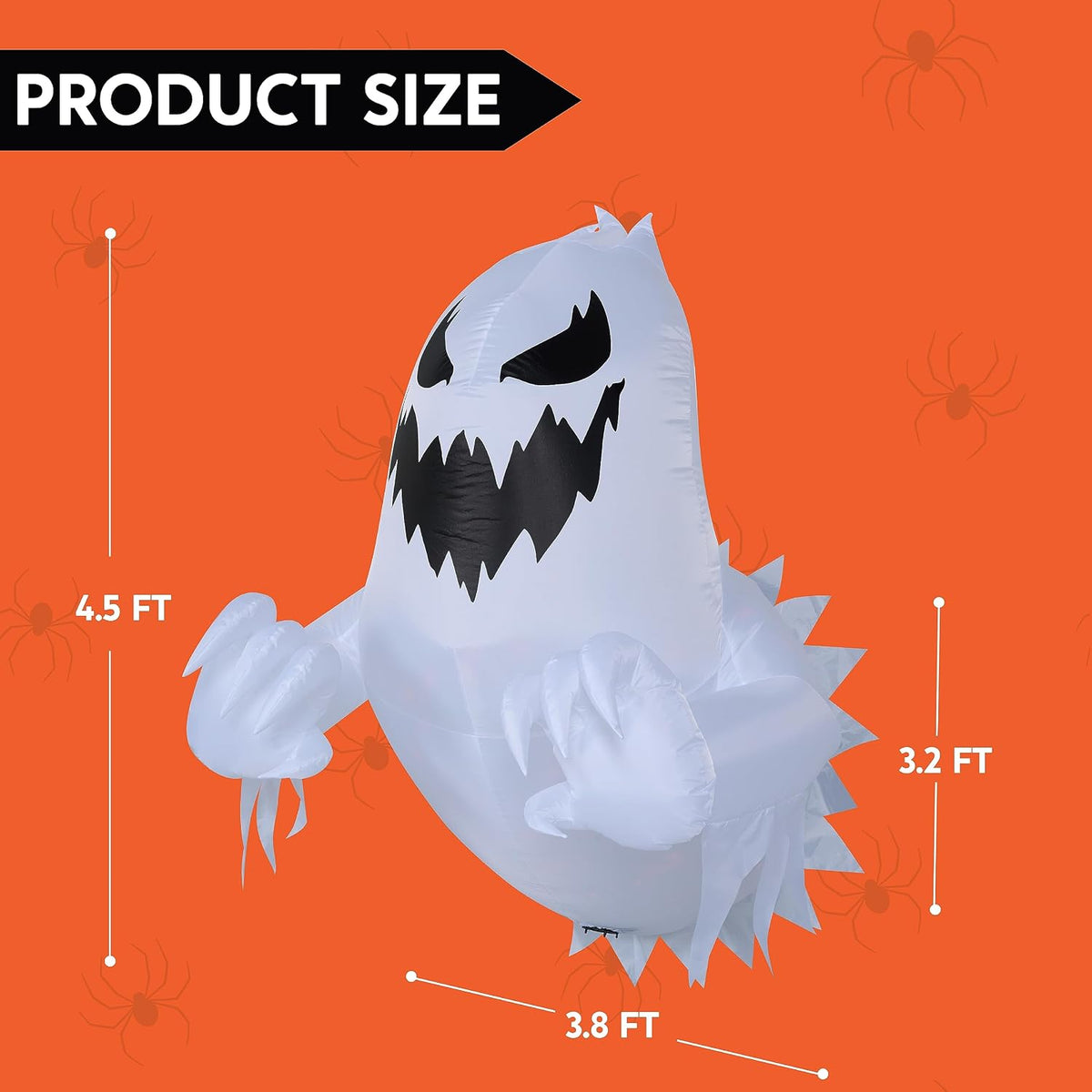 Joiedomi 4.5 FT Tall Halloween Inflatable Ghost Outdoor Decoration, Ghost Blo...