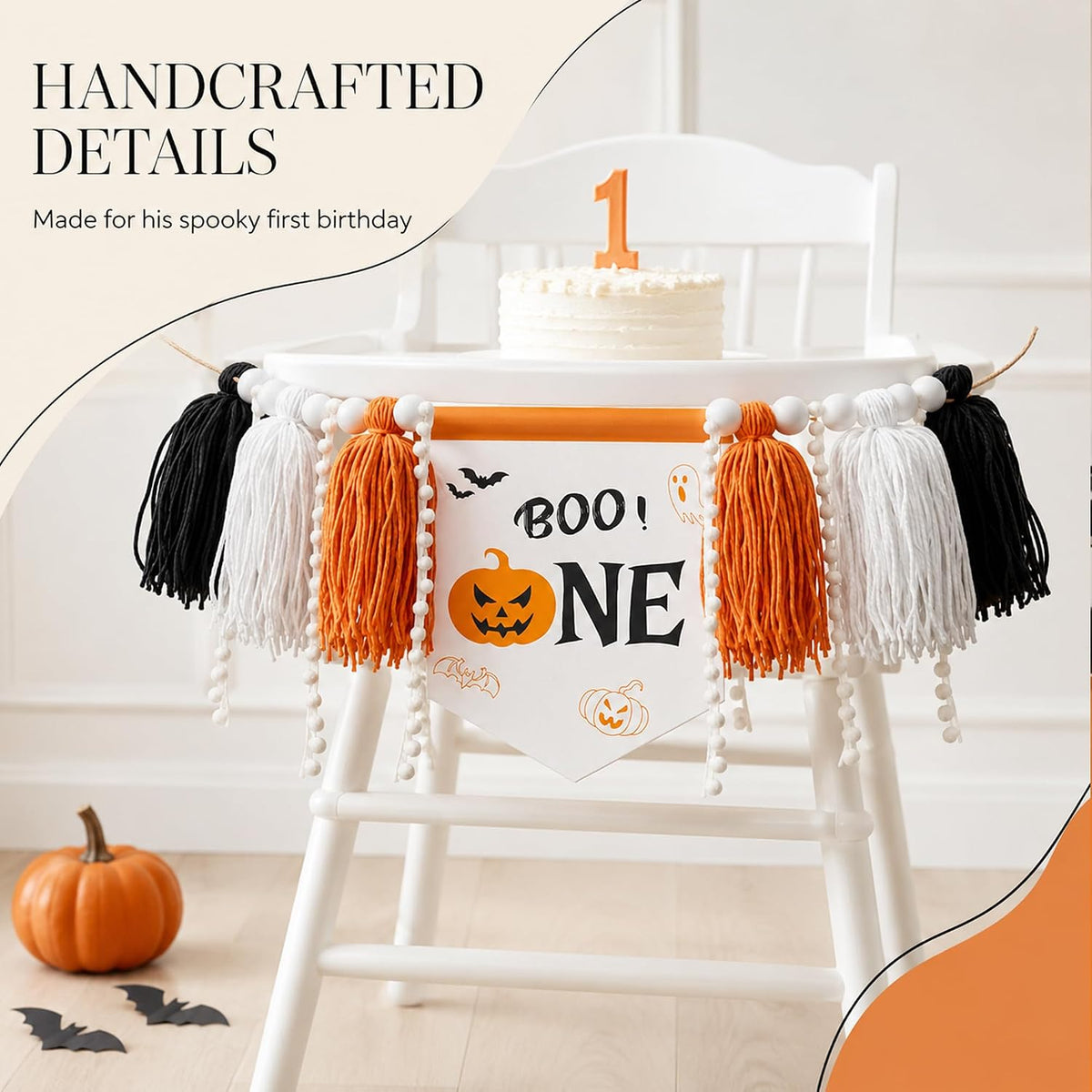 Halloween 1st Birthday Party Decorations,Spooky One Birthday Supplies Decor