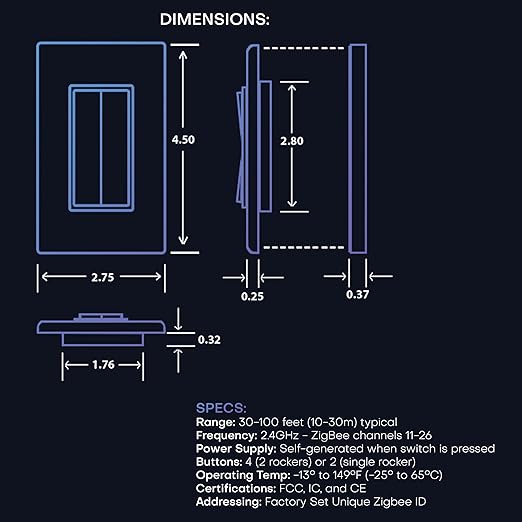 RunLessWire Click for Philips Hue – Battery-Free Wireless Smart Light Switch - Image 8