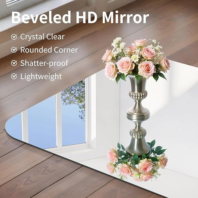 CILIBER Frameless Wall Mirror, HD Shatterproof Vanity Mirror - Image 7