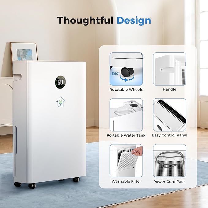 6, 500 Sq Ft Smart Home Dehumidifier - Image 9