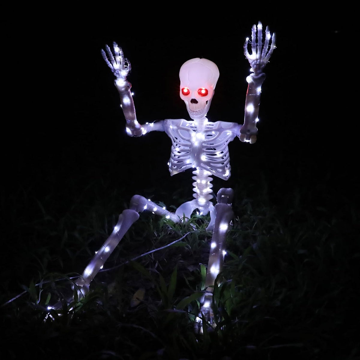 Halloween Decorations Outdoor Skeletons Set - 2 Pack 36" (90cm) Light Up...