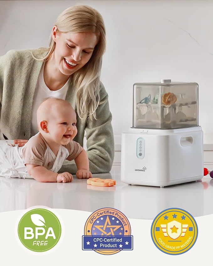 Grownsy 3 Layers Large Capacity Bottle Sterilizer and Dryer, 45% Faster - Image 8