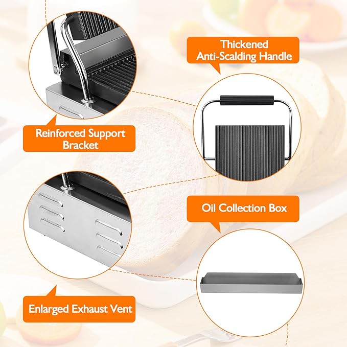 1800W Commercial Indoor Electric Grill & Panini Press - Image 8