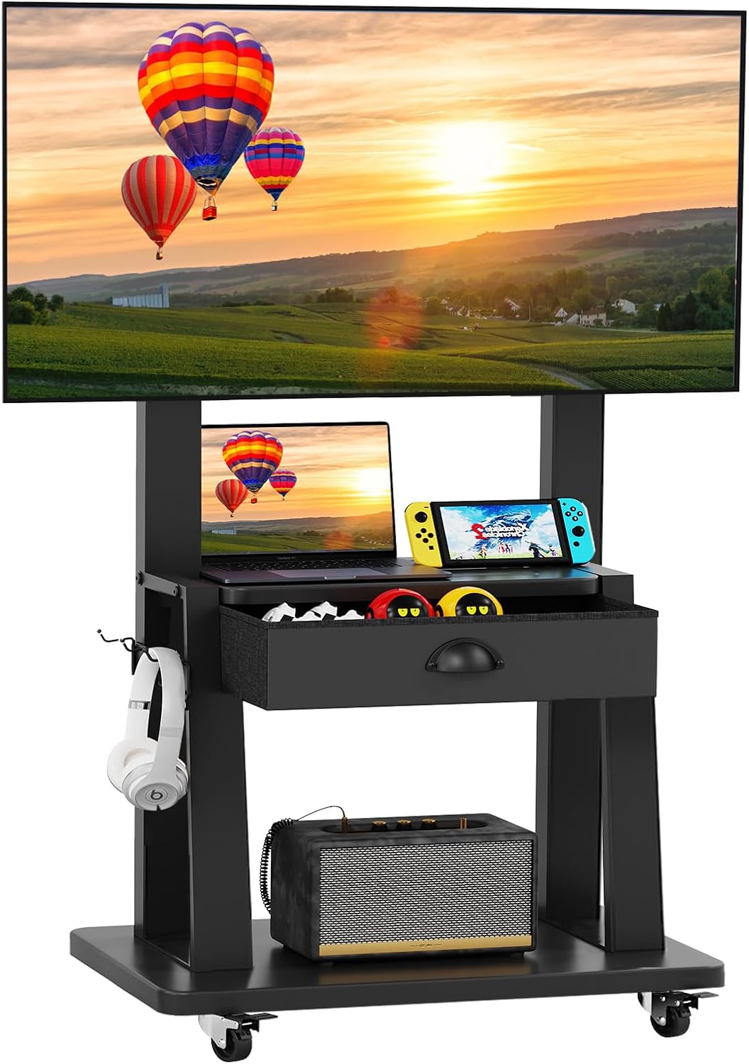 mobile tv stand with storage drawer for 23-75, main product view