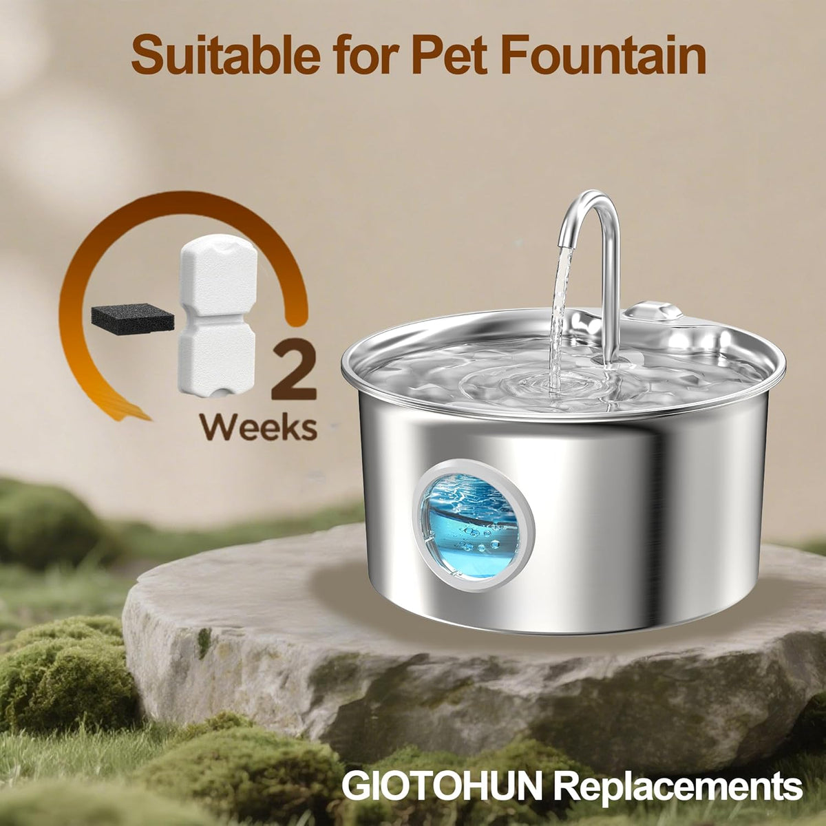Cat Water Fountain Filters: 40 Cat Fountain Filter Replacement - 10 Months Se...