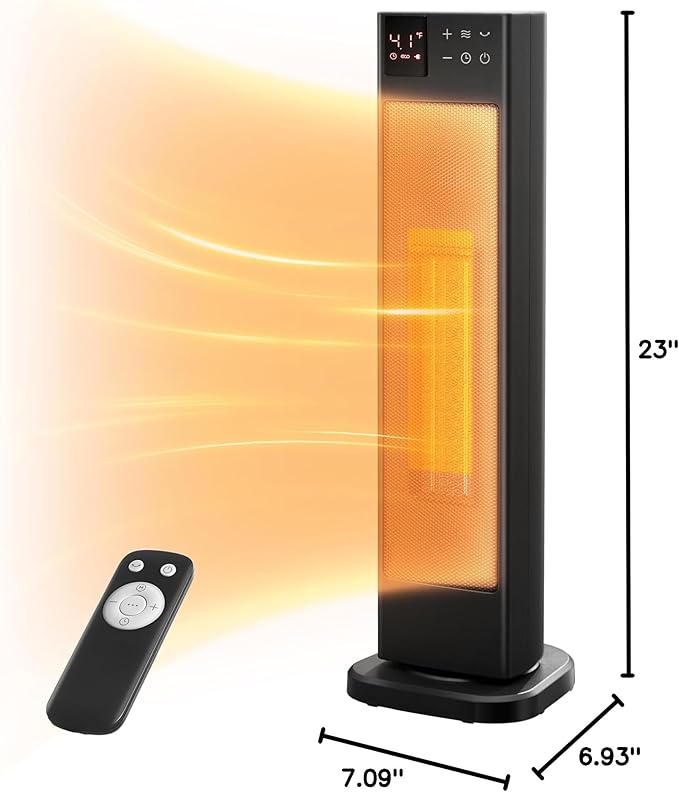 PELONIS Oscillating Ceramic Tower Indoor Space Heater - Image 8