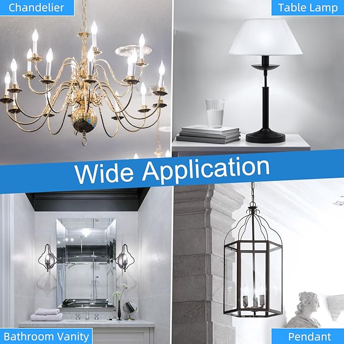 GvvooHome LED Candelabra Light Bulbs, E12 Bulb dimmable, 40 watt Equivalent - Image 7