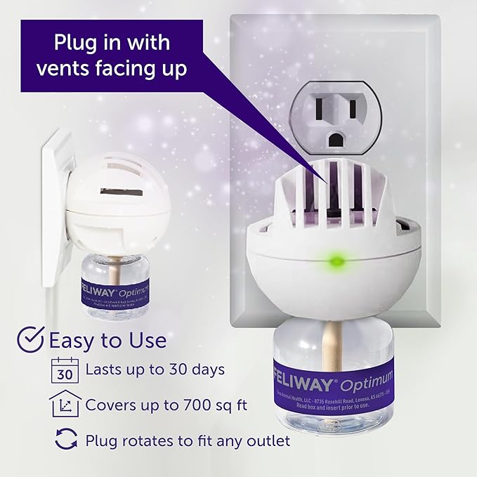 FELIWAY Aroma Diffuser, Optimum Cat, Enhanced Calming Pheromone, 48 mL | 30 Day - Image 6