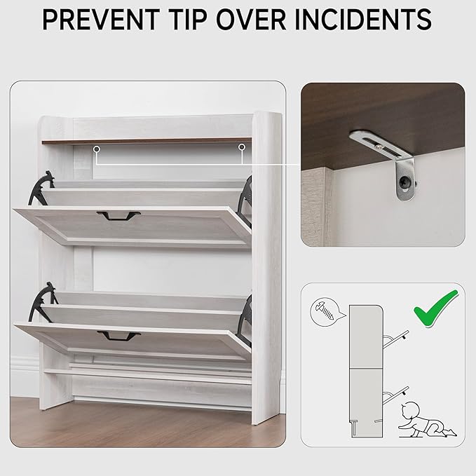 Narrow Shoes Storage Cabinet, Entryway Storage - Image 8