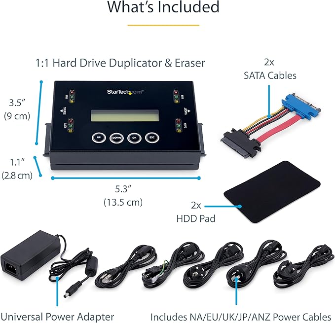 StarTech.com 1:1 Standalone Hard Drive and USB Thumb Drive Duplicator/Eraser - Image 6