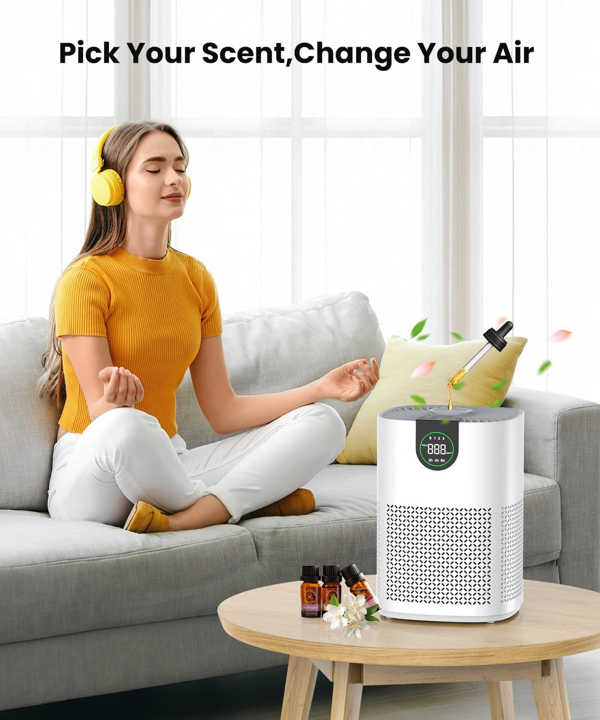 VEWIOR 2 Pack Air Purifiers with Washable Filter for Home Up to 1200ftยฒ