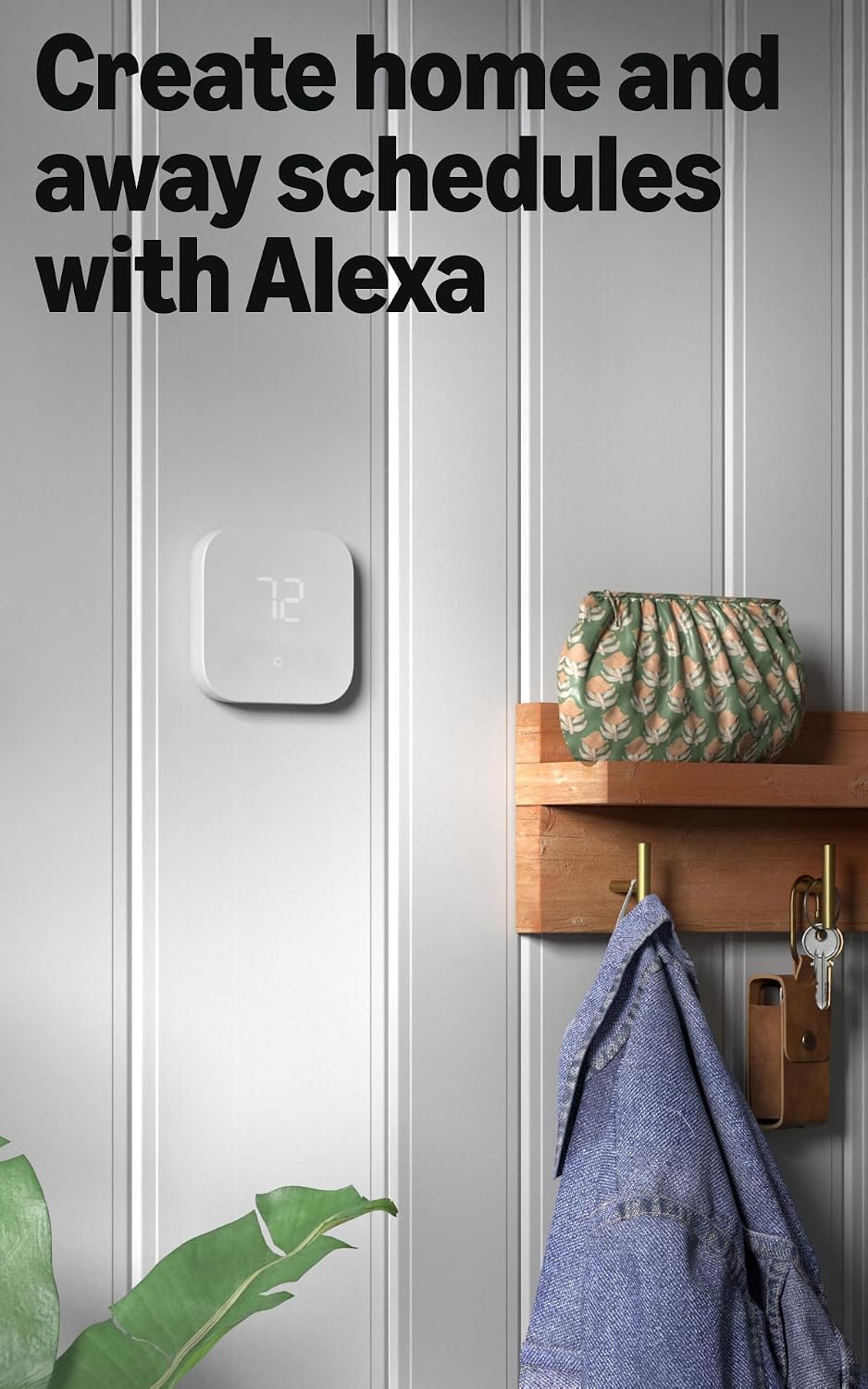 Amazon Smart Thermostat with C-wire adapter, Save money and energy, Works wit...