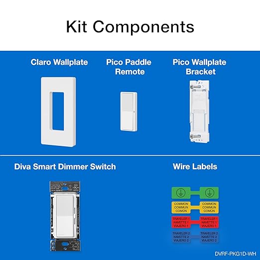 Lutron Diva Smart Dimmer Light Switch 3-Way Kit - Image 15