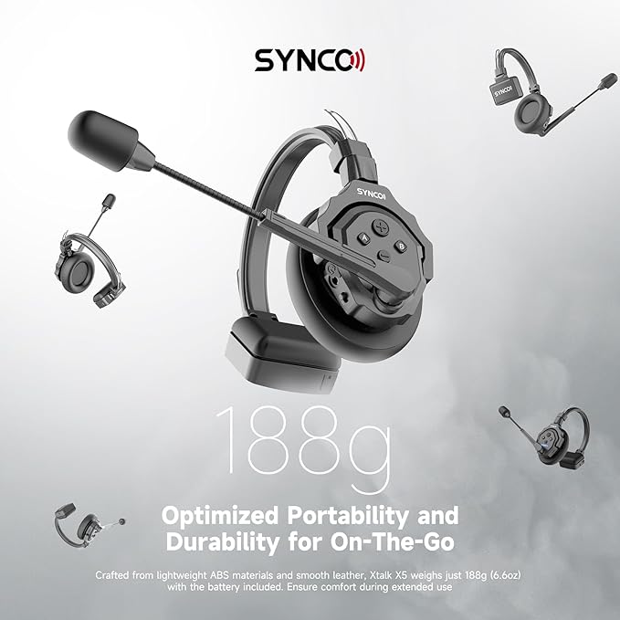 SYNCO XTALK X2 Wireless Headset Intercom System 2.4GHz 400 Meters Noise - Image 9