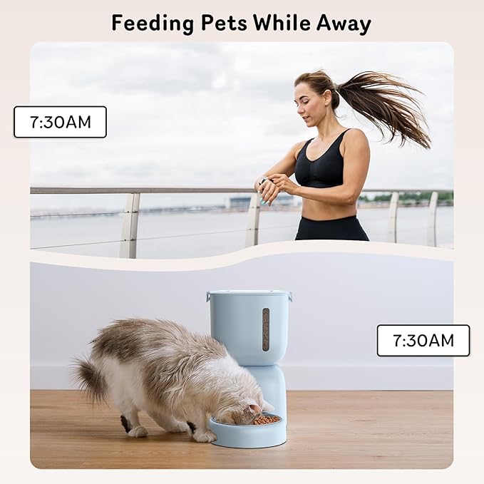 Automatic Cat Feeder and Water Dispenser FW1, Wire or Battery Cat Food - Image 7