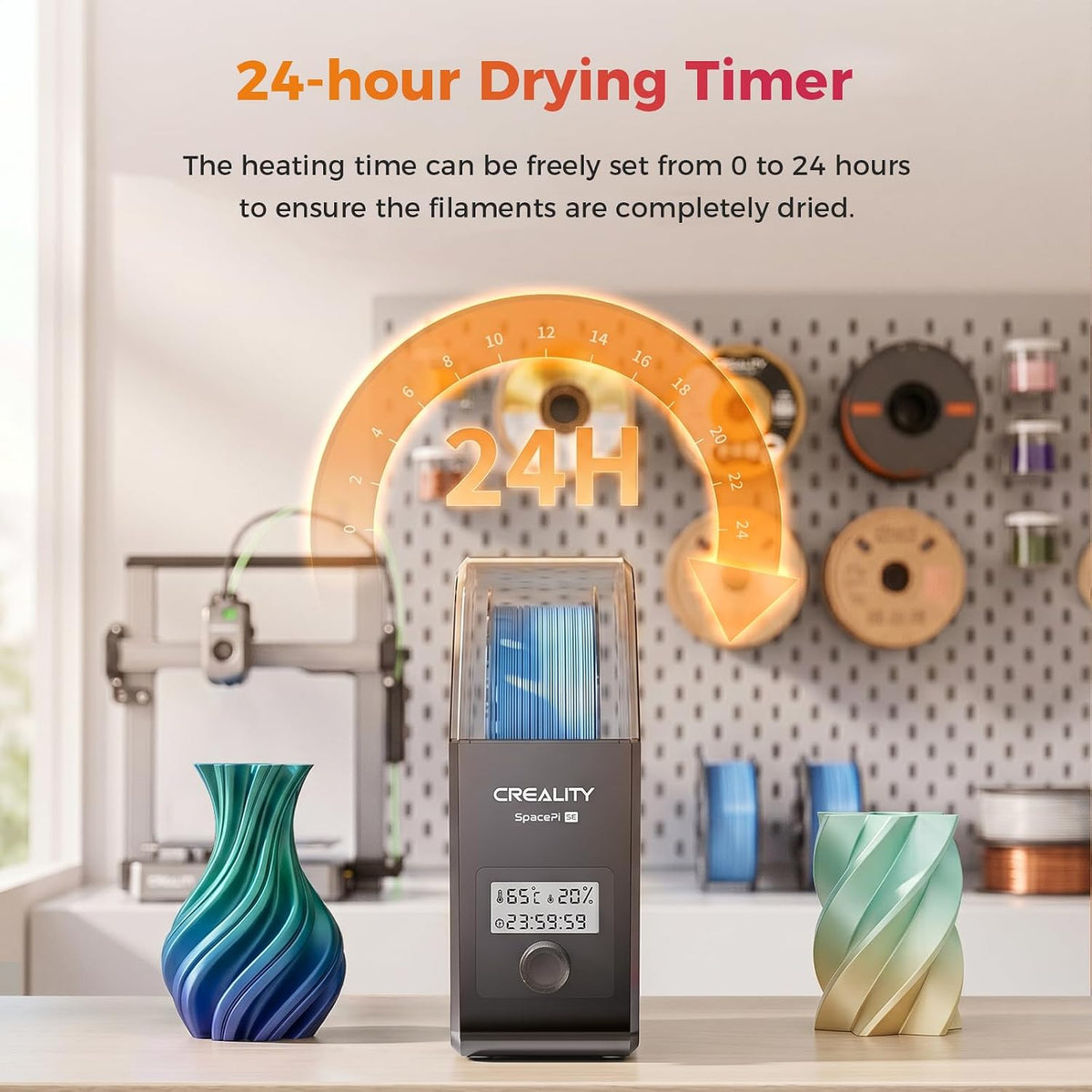 Creality 2026 New Upgrade Filament Dryer Box Pro, Space Pi SE with High PTC E...