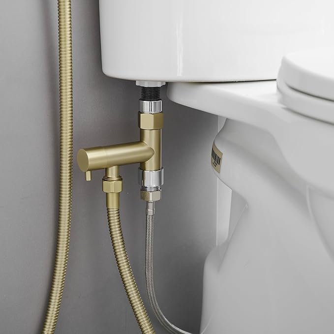 Bidet Sprayer for Toilet Brushed Gold Bidet Attachment for Toilet - Image 9