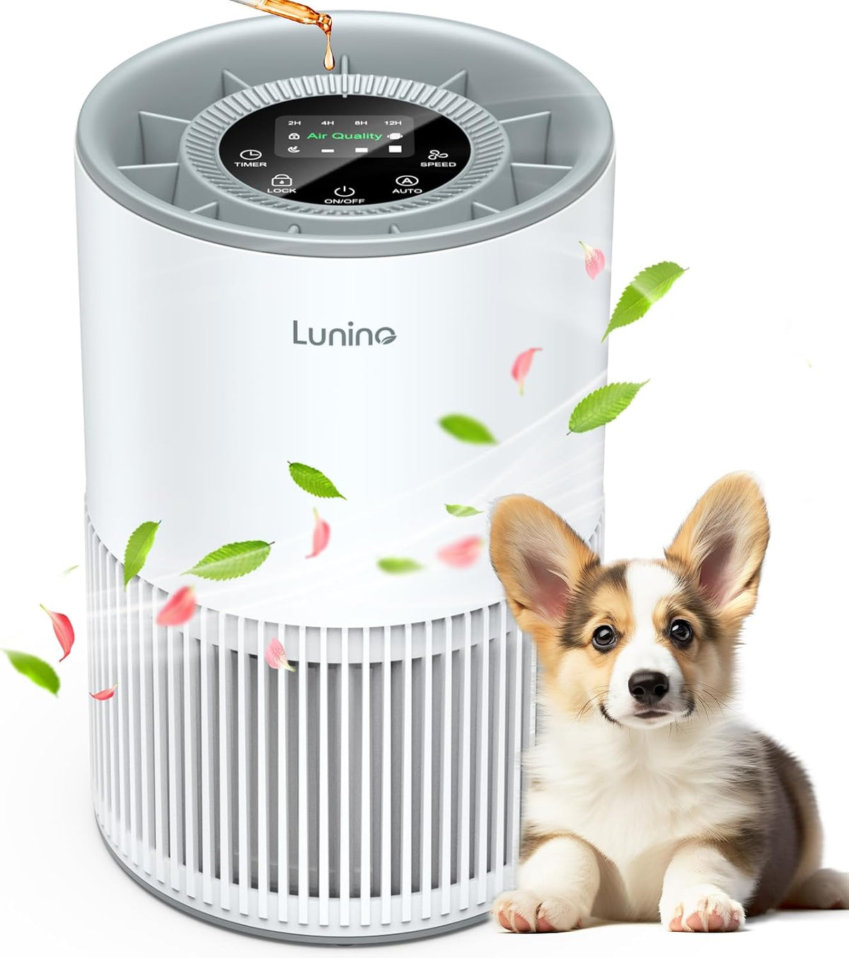 Air Purifiers for Home Large Room up to 1200ftยฒ, LUNINO H13 True HEPA Air Pur...