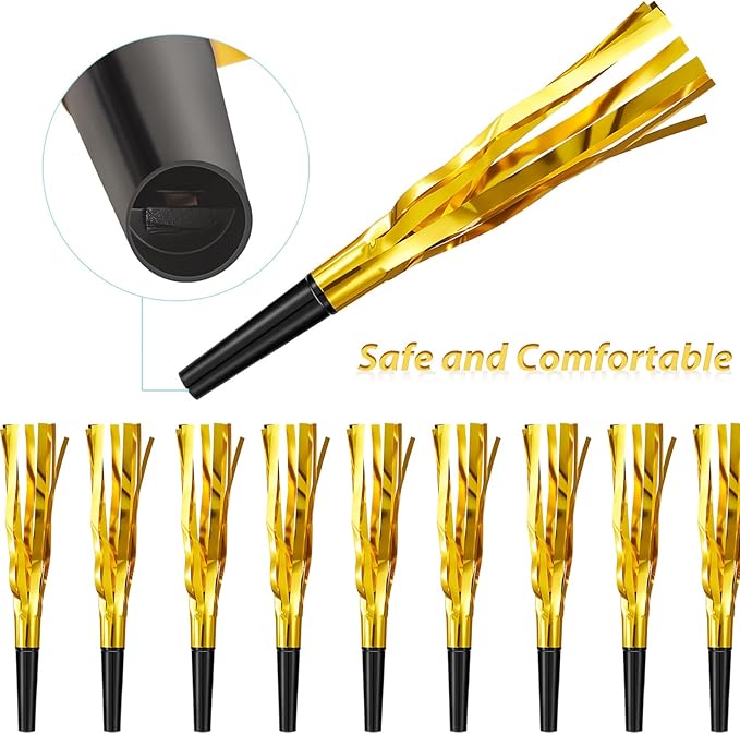 200 Pcs Party Blowers Noise Makers Party Horns Blowout Clappers Noisemakers f...