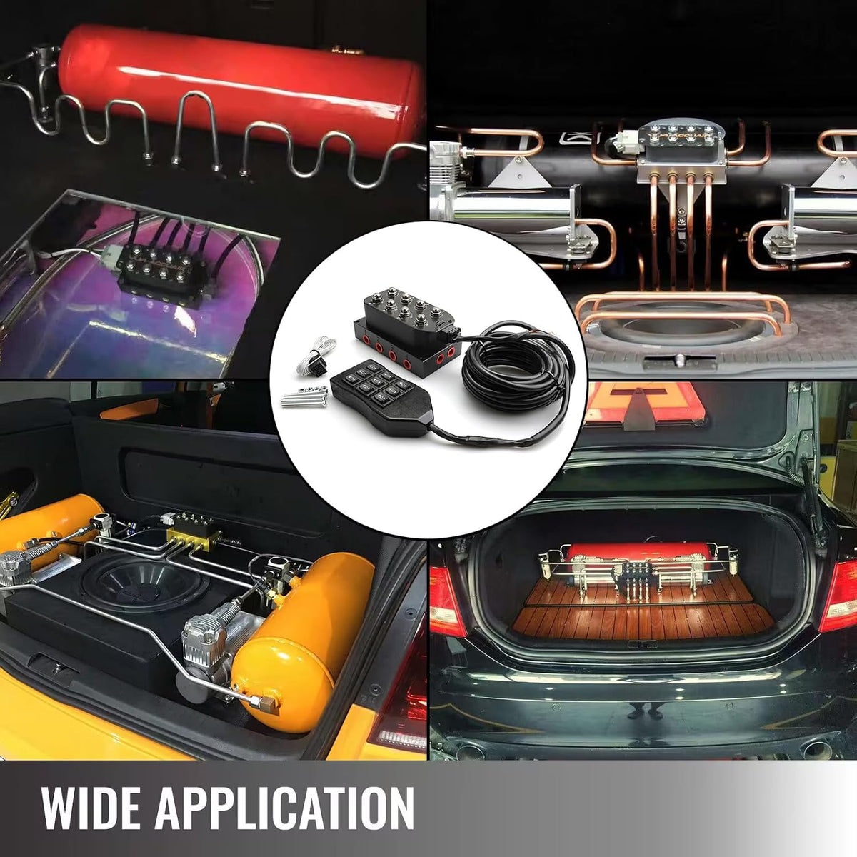 12V Air Ride Suspension Manifold Kit with 8 Air Ride Solenoid Valves