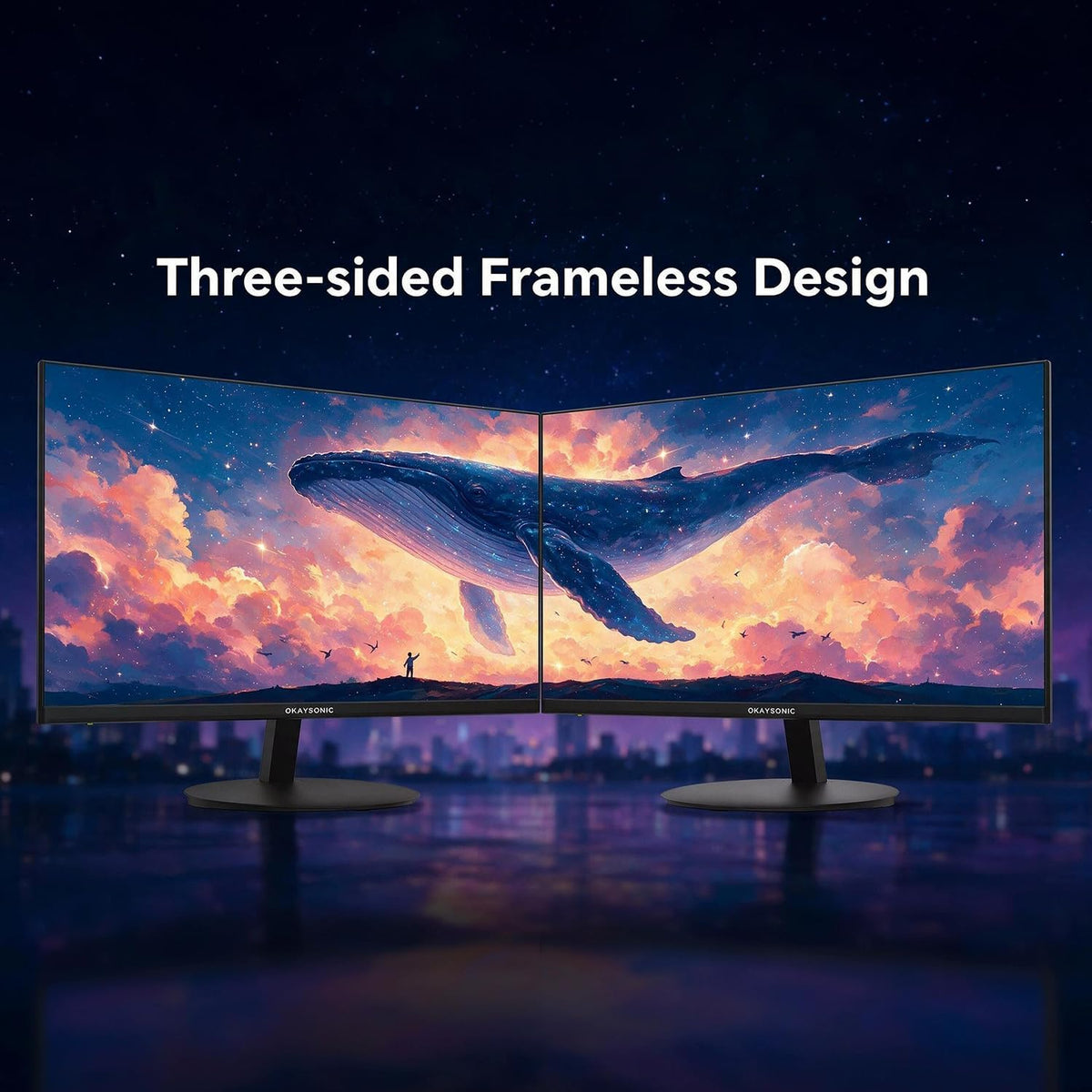 24 Inch Monitor 100Hz 1ms, AMD FreeSync, 100% sRGB, Eye Care