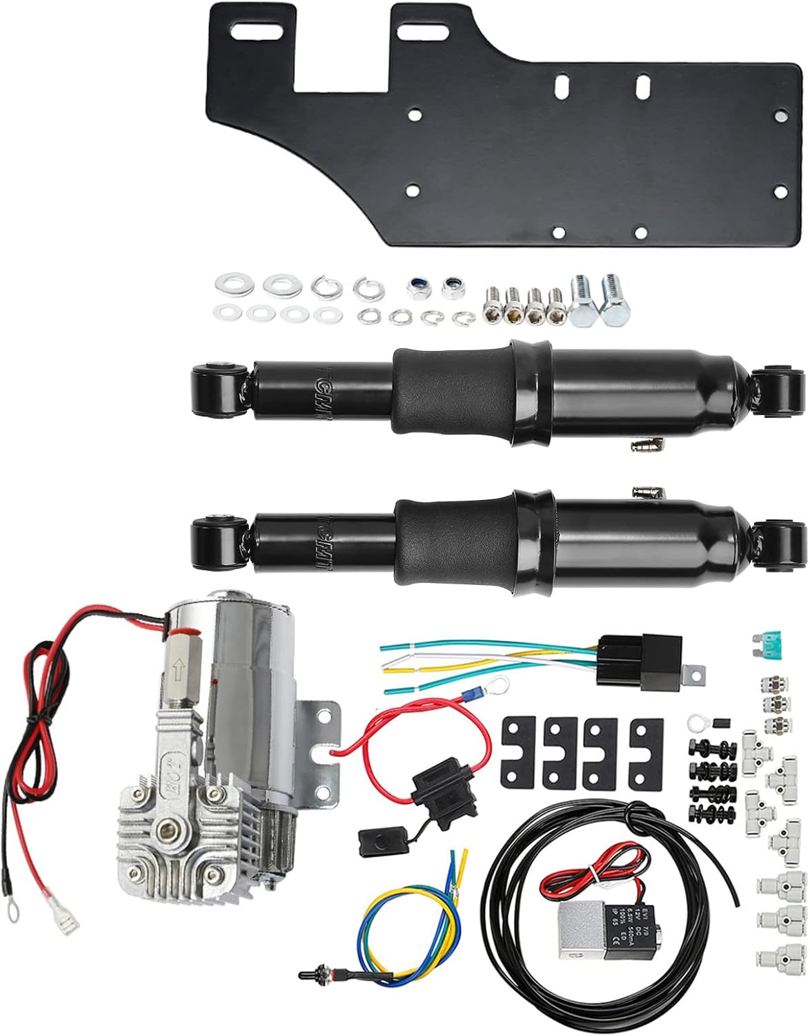 tct-motorparts rear air ride suspension fit for harley shown in use