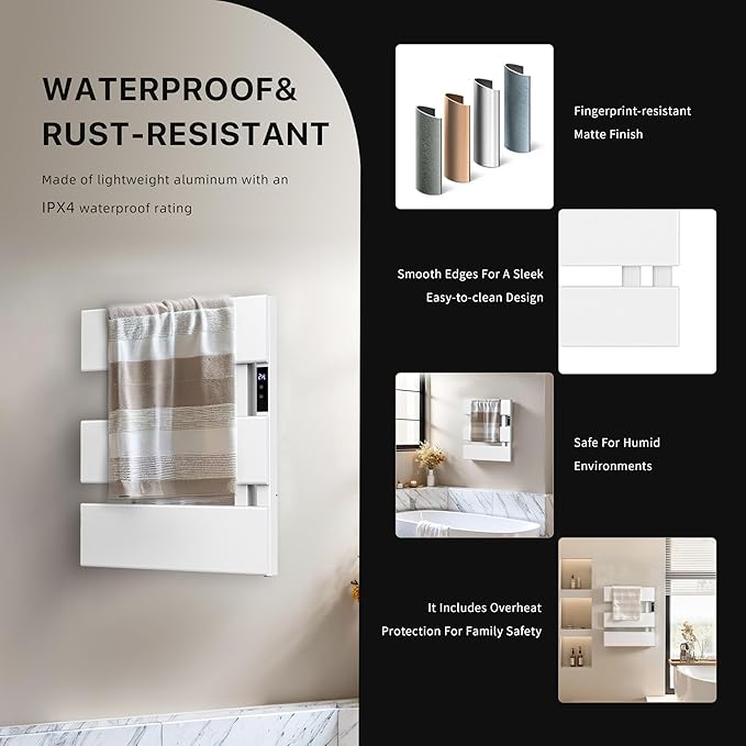 Electric Heated Towel Warmer Rack - Image 7