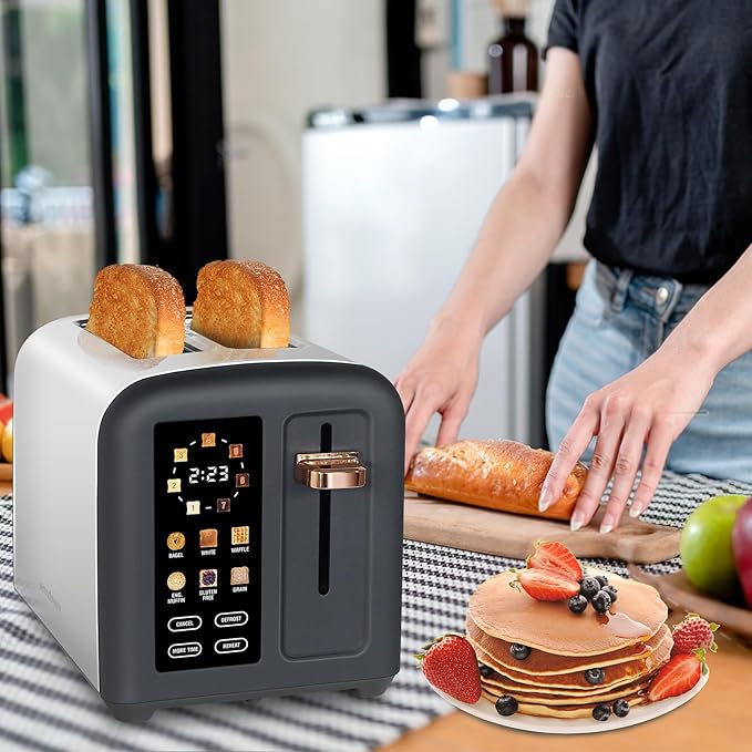 SEEDEEM Toaster 2 Slice, Full Touch Control Stainless Toaster, LCD Display - Image 7