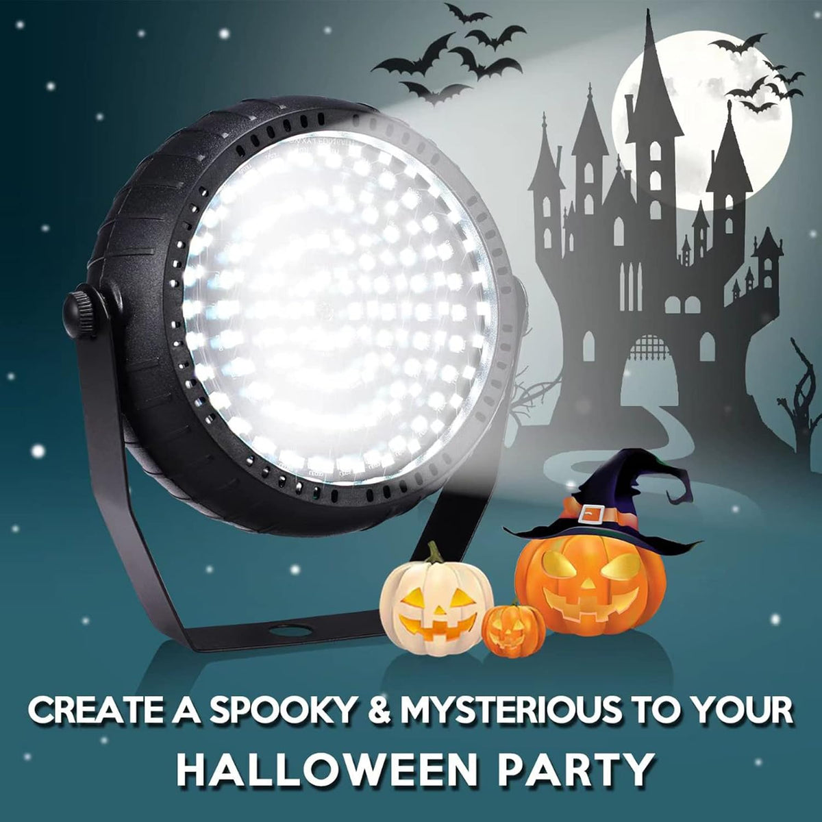 Telbum White Strobe Lights Halloween Super Bright 78 LEDs Strobe Light for Pa...